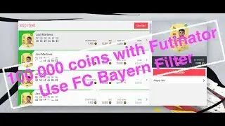 Fifa 20 FUT - Use FC BAYERN Filter to make 100.000 coins in 20 minutes | with Proof | Use Futinator