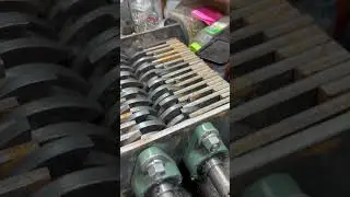 Mini shredder parts slid together, waiting on getting the drive gears cut.