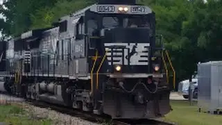 [NS]8843 GE D9-40C-6993 EMD SD60E Leads E25-19 & Quelling K5LA Headed To There Line With Long Train
