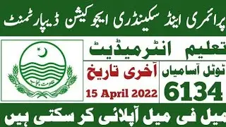primary and secondary health care department Punjab 6134+ jobs April 2022 new|today all jobs update