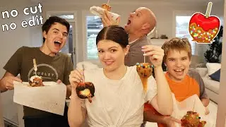 No Cut No Edit Caramel Apple Challenge!