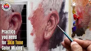 Beginners Acrylic Skin Tone Color Mixing Practice | Ear Painting Tutorial By Debojyoti Boruah