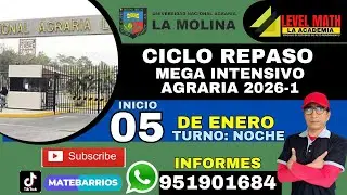 SOLUCIONARIO PARTE 3 AGRARIA 2025 1, INICIO CICLO REPASO 