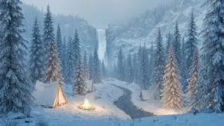 Everyone Is Asleep — Only the Winter Forest Remains 🌲 White Noise (No Music)