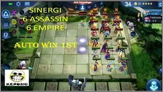 TUTORIAL BELAJAR MAGIC CHESS SINERGI 6 ASSASSIN + 6 EMPIRE - AUTO WIN 1ST - MOBILE LEGEND