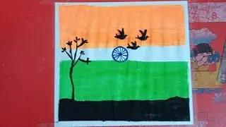 Republic day drawing by water colour || 26 january special || #shorts