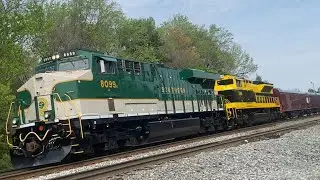 NS 955 clears Charlotte Junction with 8099 Southern & 1069 Virginian Heritage Units!