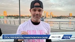 Western Pa. man battles breast cancer, completes half-marathon, and founds support organization