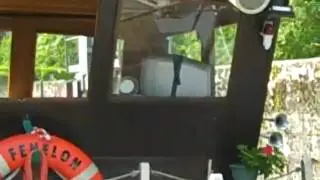 Going through a lock on the river Lot in Southwest France