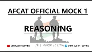 AFCAT CDAC REASONING MOCK 1  SMART APPROACH | CDAC SITE MODEL PAPER | AFCAT 1 2025 #education #maths