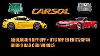 ANULACION DPF OFF + DTC OFF EN EDC17CP44 GRUPO VAG CON WINOLS