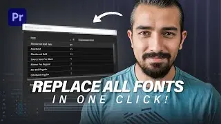 REPLACE FONTS IN ONE CLICK! 😍 Premiere Pro Trick You Need