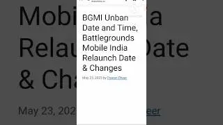 BGMI Relaunch Date Change #shorts #pubgmobile #bgmi