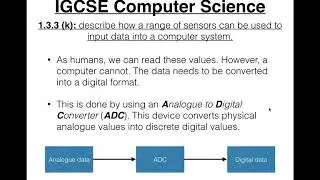44 IGCSE Computer Science Tutorial  1 3 3 k &ndash; Sensors