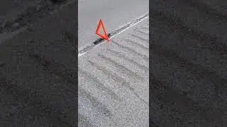 Setting up Emergency Triangles on one-way road.