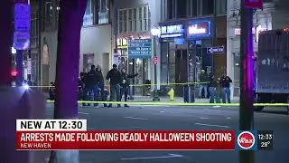 New Haven police announce arrests in Halloween homicide