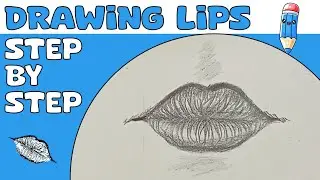 Drawing lips step by step | how to draw lips and lipstick 🎨