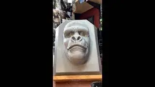 Gorilla General mask sculpt #monsterclay #animalsculpture #rubbermask #claysculpture #halloweenmask