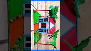 School Model | Beautiful School Model With Coconut Trees #art #shorts #school #model #diy #trending