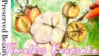 3-Minute Relaxing Drawing | Eternal Botanicals in Warm Pastel Hues to Slow Down