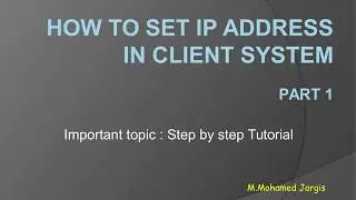 System admin Tutorial step by step IP address (series 2) part 1
