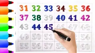 Learn Alphabets ABCD | Counting Numbers 1234 | 31 to 60 | Shapes | Tracing @BeatWeaverEdits