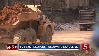 I-24 eastbound reopens, weeks after landslide shut down part of Interstate