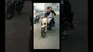 Husband and Wife love bike ride whatsapp status | Killer wife riding royal enfield | #shorts #bike