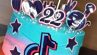 🎶DECORAÇÃO DE BOLO TEMA TIK TOK | Amanda Bolos Confeitaria Artesanal🎂