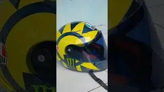 Custom Repaint Helm AGV Soleluna 2018 Valentino Rossi #repainthelm #customhelmet #agvhelmet #vr46