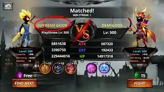 Stickman Legends Max Level PVP Battle
