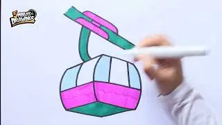 how to draw a ski lift