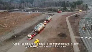 Tschudi Logistics successfully coordinates transport of five massive digesters and one accumulator.