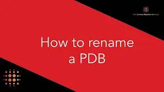 How to rename a PDB