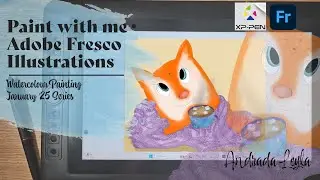 Paint with me |Warm Drink| Winter Illustration using Adobe Fresco