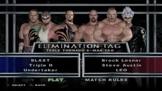 6 MAN TAG MATCH / 2 Hackers / Elimination Table Tornado #smackdown #smackdownpain #ps2games
