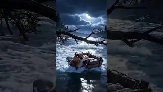 Dog's Epic Adventure During Storm #funny #cute #cat #pug
