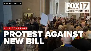 Protest underway inside Capitol against Tennessee bill