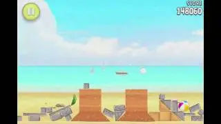 Angry Birds Rio Level 12 (5-12) Beach Volley 3 Star Walkthrough