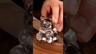 ASMR Cutting Glass Bear 🧸✨ #ASMR #Satisfying #shorts