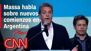 El discurso de Sergio Massa tras las elecciones PASO en Argentina