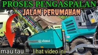 CARA ASPAL JALAN PERUMAHAN MENGGUNAKAN ALAT BERAT | PROSES PENGASPALAN JALAN YANG EFISIEN & EFEKTIF