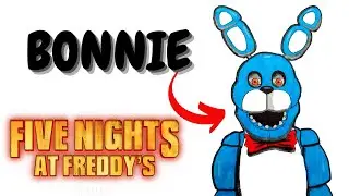 C&oacute;mo DIBUJAR a🐰BONNIE de FIVE NIGHTS at FREDDYS (Pelicula) How to DRAW BONNIE FNAF (Movie)