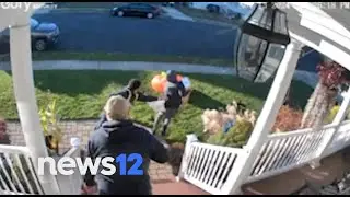 Caught on camera: Porch pirate strikes mid-delivery in Massapequa Park | News 12