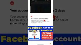 Facebook Account Restricted for 2 days kaise हटाए 2024 #facebook #restricted #shorts #remove