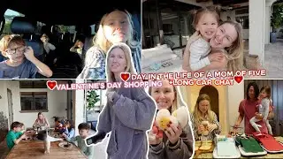 mom of 5 DAY IN THE LIFE: valentines day shopping, long car chat & movie night!