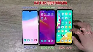 Huawei 7P vs Samsung A30s vs Oppo A5 2020 (Battery consumption test)