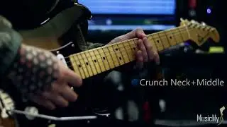 Crunch Demo sound: Artec Vintage Staggered Alnico 5 Single Coil Pickups Set