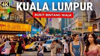 Kuala Lumpur, Malaysia 🇲🇾 Bukit Bintang Day Walking Tour | Street Life in 4K HDR