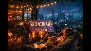 Night Rain 🌧️ Cozy Cyberpunk Sleep Lo-Fi | Girl & Cat｜夜雨｜深夜の雨音